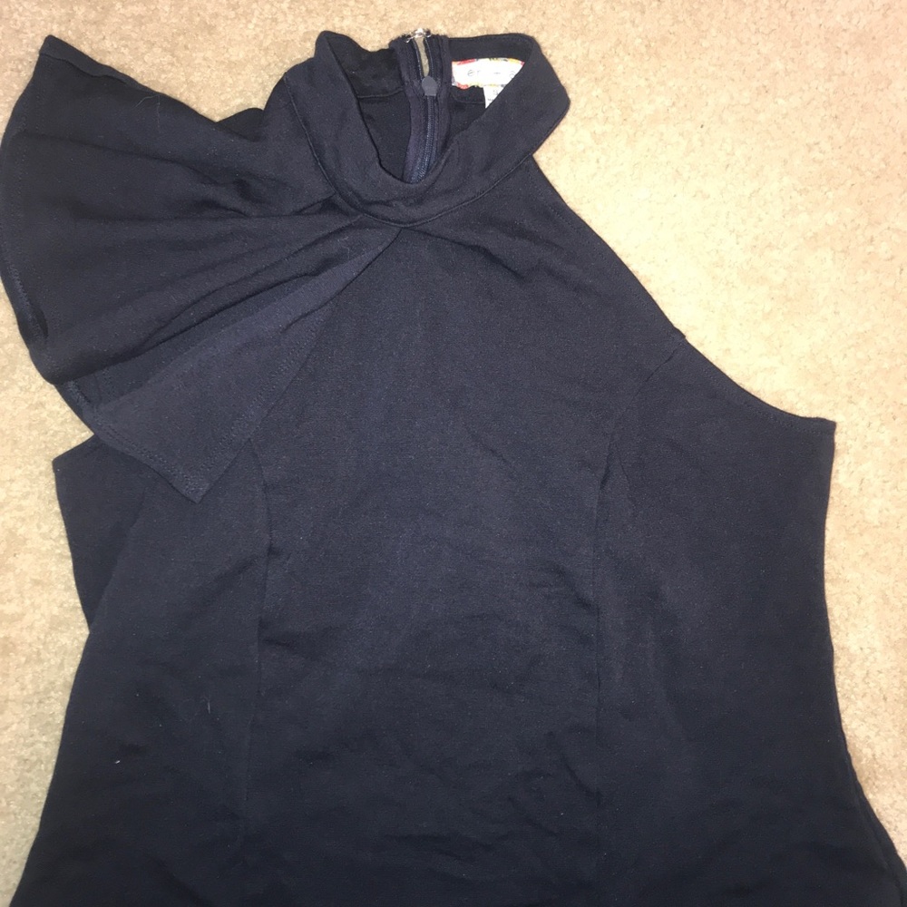 Blue asymmetrical top